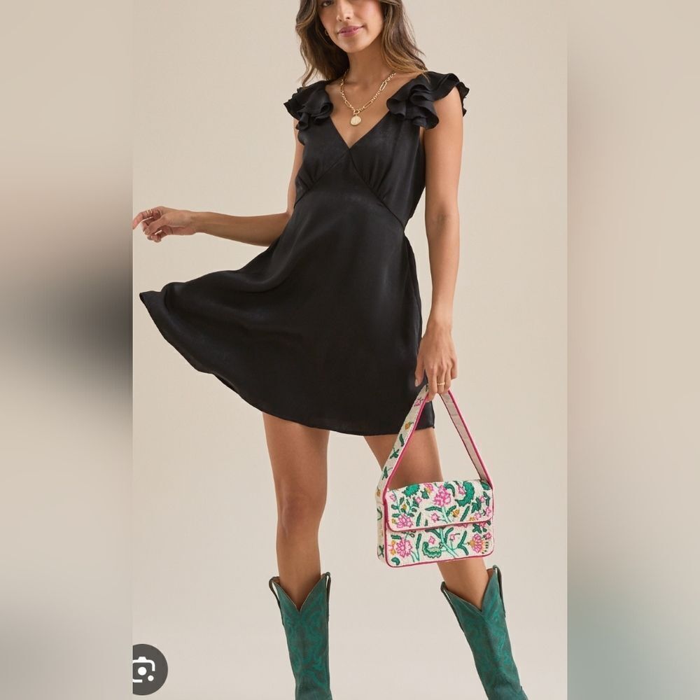 Altar'd State Corinne Ruffle Sleeve Mini Dress